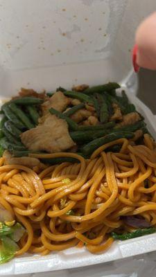 String Bean Chicken and noodles