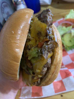 Green Chile Cheeseburger