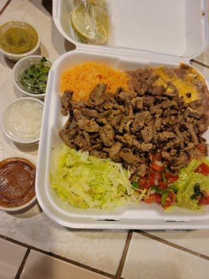 Monster Carne asada plate