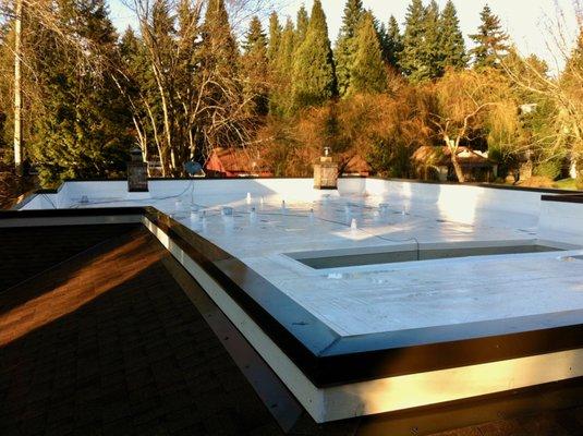 PVC Flat roof replacement in Bellevue, WA