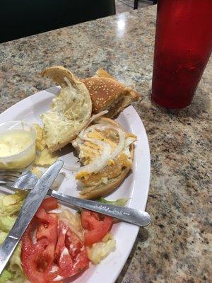 Fried flounder sandwich it reminded me of Gordon's fish fillets