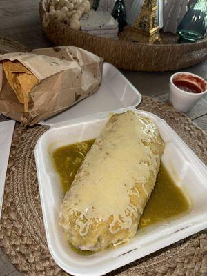 Wet Chile Relleno Burrito