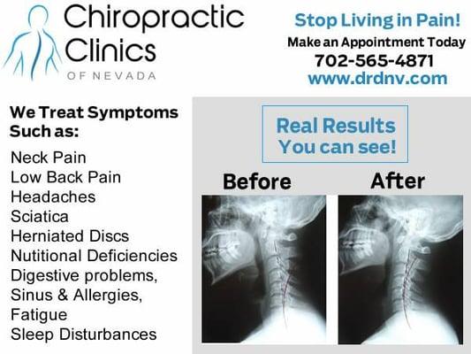 If you are ready for real results please make an appointment at Chiropractic Clinics of Nevada http://www.drdnv.com