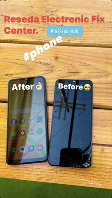 Samsung A4 before and after display change fast and clean.