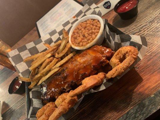 Ribs and Fried Shrimp & Ribs