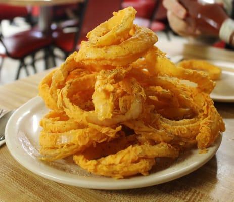 Dun Bar's onion rings are always crisp and perfect!