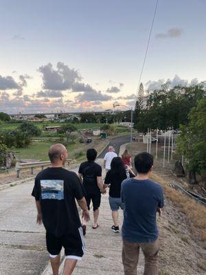 walkin' down the hill to the Haunted Plantation