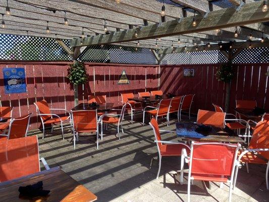 Patio seating is available in later spring, summer and into the fall.