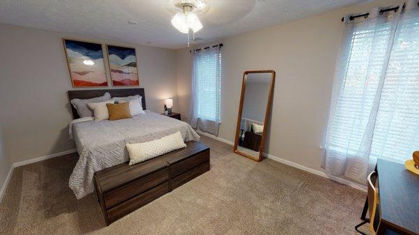 Premium carpet and ceiling fans in bedrooms!