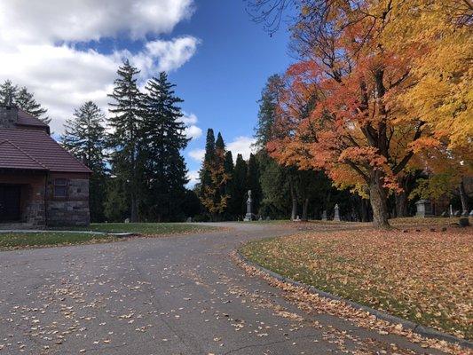 Chapel with fall colors