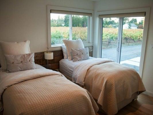 This is the "Home On The Vineyard" home rental. Its a 2BR/2BTH rental home on a private vineyard 3 mins to Healdsburg's square