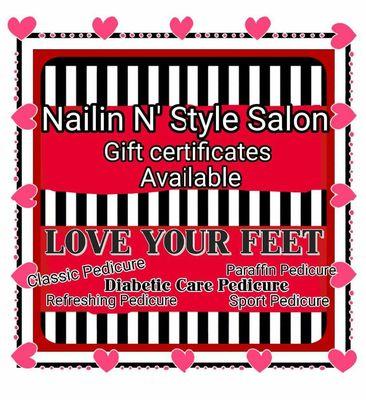 Love your feet!
come try our new Pedicures.