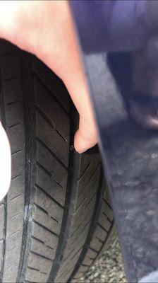 Nail in tire