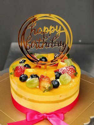 6" Mango mousse cake