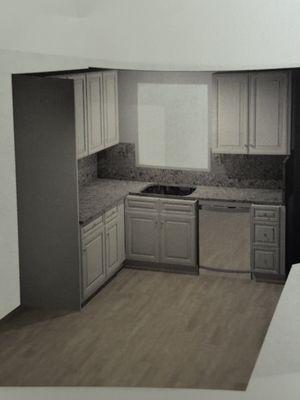 Floor plan with cabinets