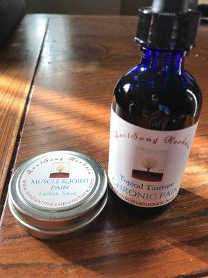 Homemade topical tincture and salve. Plenty more where this came from!