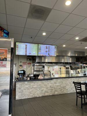 Order counter and menu