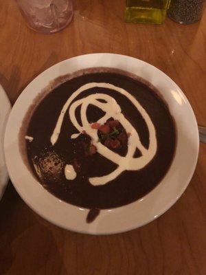 Black bean soup- yum!