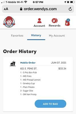 This was my order