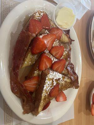 French Toast with Bacon side