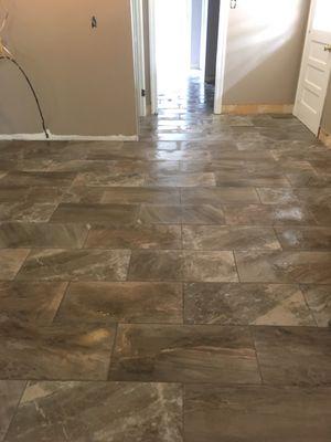 Kitchen floor tile