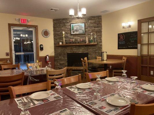 Tables in the dining room