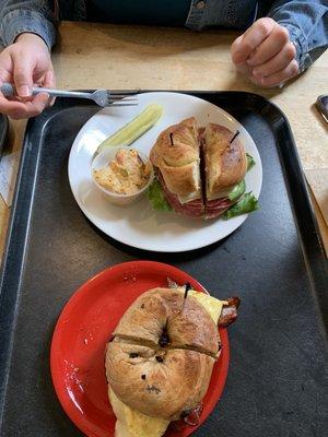 Cinnamon raisin breakfast sandwich