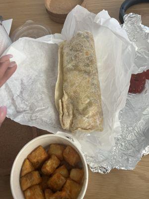 Breakfast Burrito with sausage