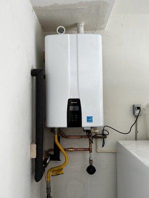 Navien NPE240A-2 with Vertical Vent Installation in Irvine