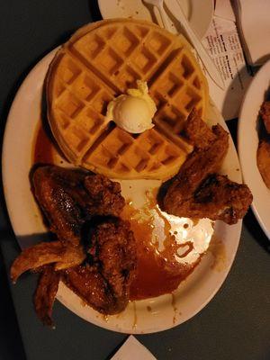 Memphis chicken and jalapeño waffle  ... the chicken was phenomenal