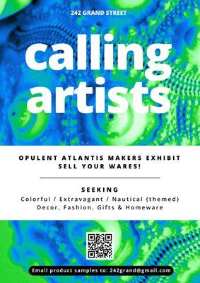 Call for Artists: Opulent Atlantis Makers Market