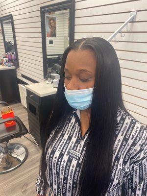 Basic middle part sew in