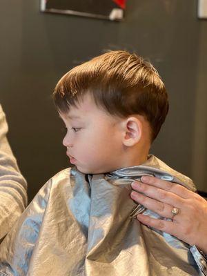 Toddler boy's haircut