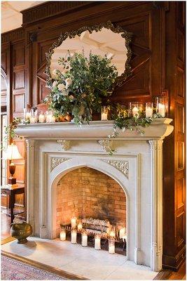 Each room features a gorgeous mantel.