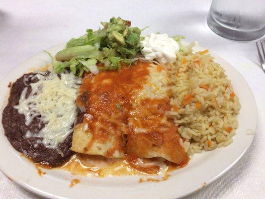 Cheese only enchiladas.