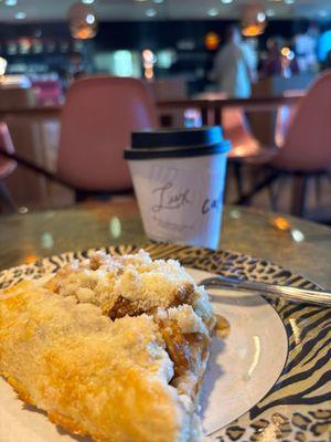 White Out Cappuccino & Apple crumb galette