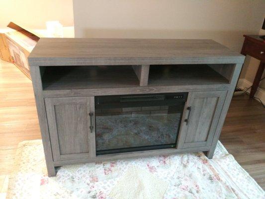 Schuyler TV Stand with Electric Fireplace 
 
 Assembly price $80