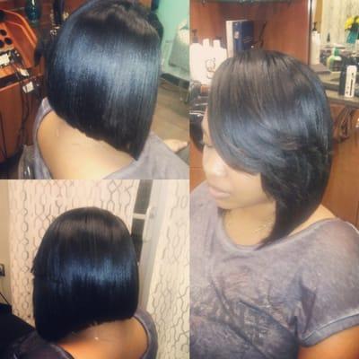 Full Weave with Silk base closure!! Cut & Styled