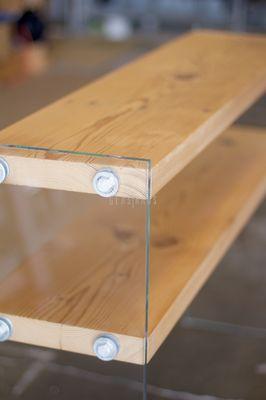 Custom Parsons Table - 1/2" Low-iron Glass Legs