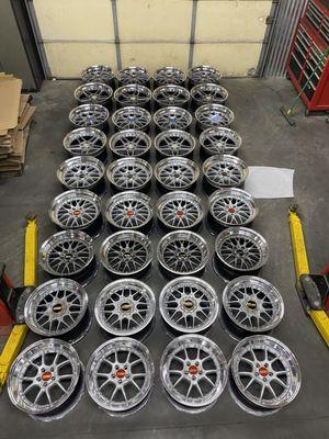 We have brand new BBS wheels, still in boxes, as we are the only authorized BBS dealer in NC.  We can ship anywhere in the US.