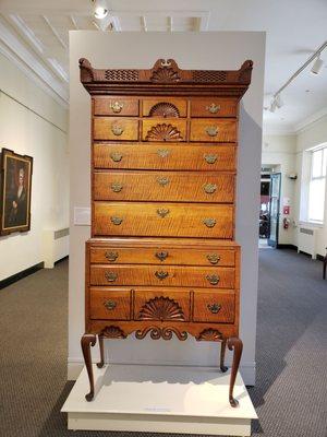 High Chest of Drawers by the Dunlap family of cabinet makers Southern NH 1775 - 1800