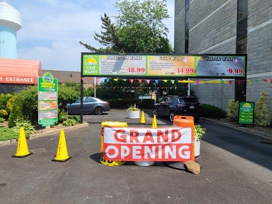 Grand Opening - Car Wash Entrance