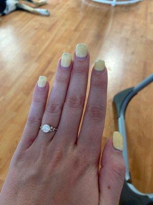 My nails after 3 weeks. Still look great and no lifting yet. Definitely grown out though!