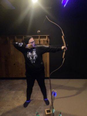 Dart room is good for recurve or compound.