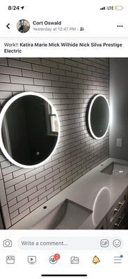 Led Backlit vanity lights