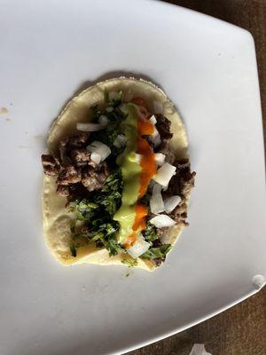 Sirloin taco