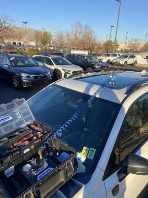 Sunroof chip repair.