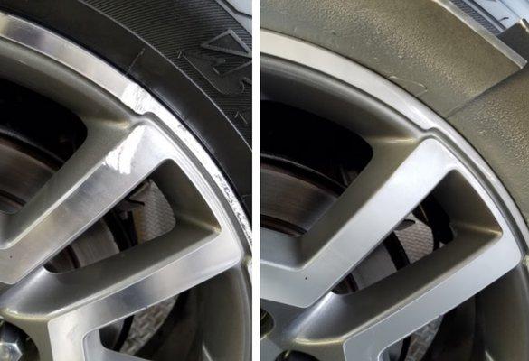 Alloy Wheel Repair of Curbed Wheels