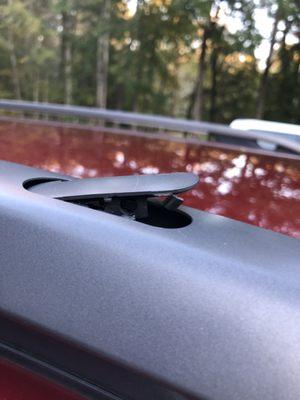 Broken tabs on roof