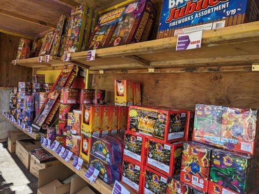 Plenty of FIREWORKS for sale!